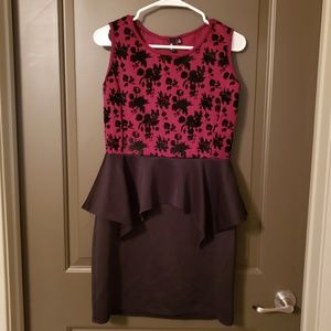 Maroon and black dress. Size XL